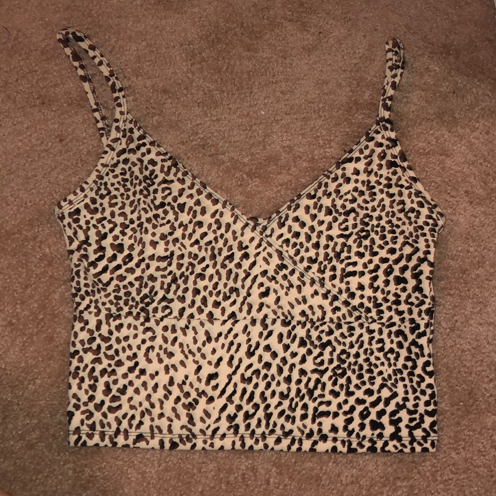 NEW Never Worn Leopard Crop Top